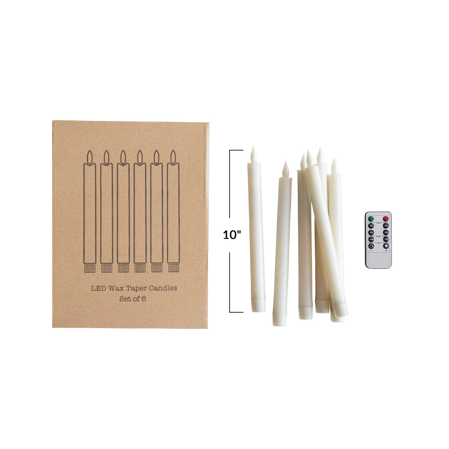 Flameless LED Taper Candles | Set of 6