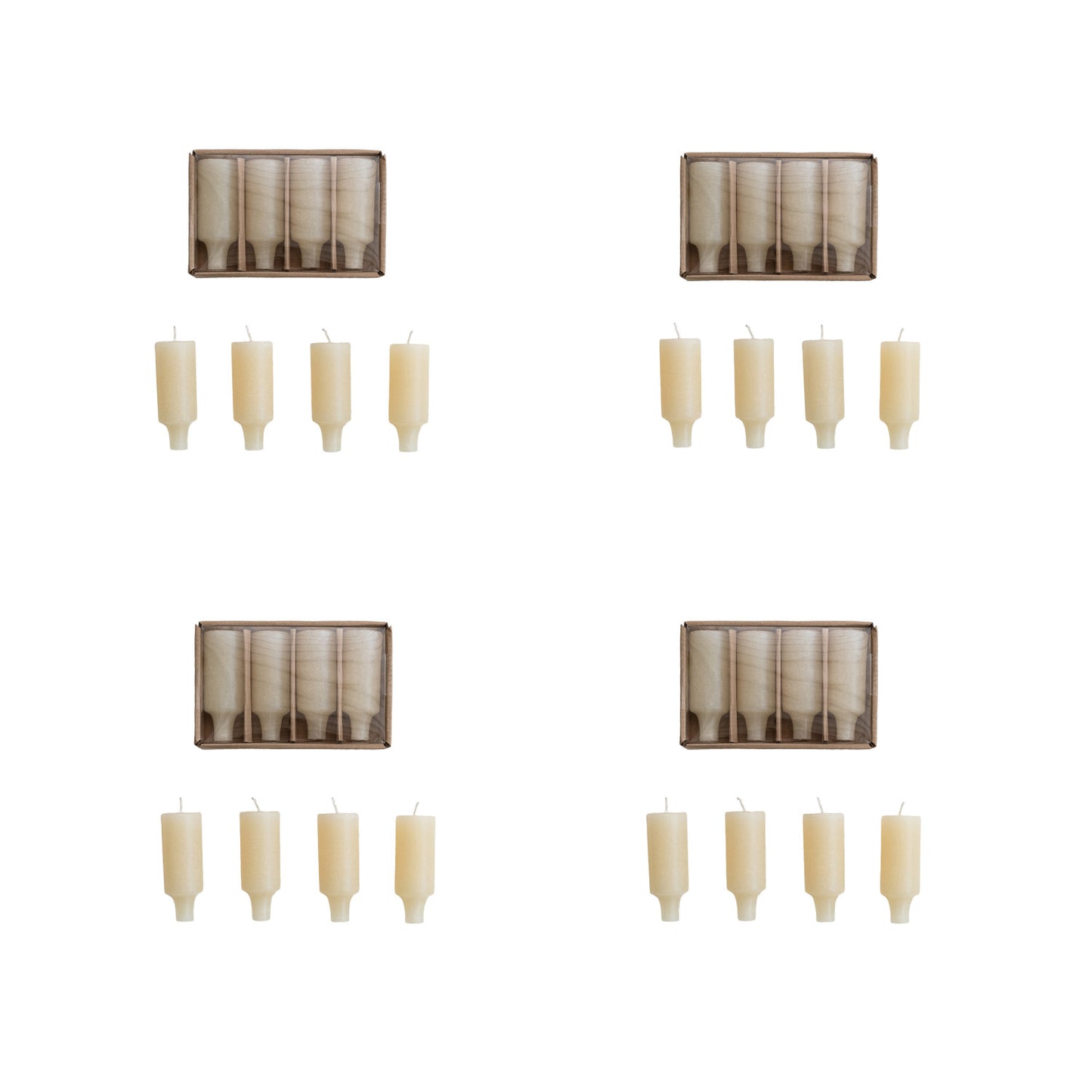 Unscented Bottle Taper Candles | Set of 4