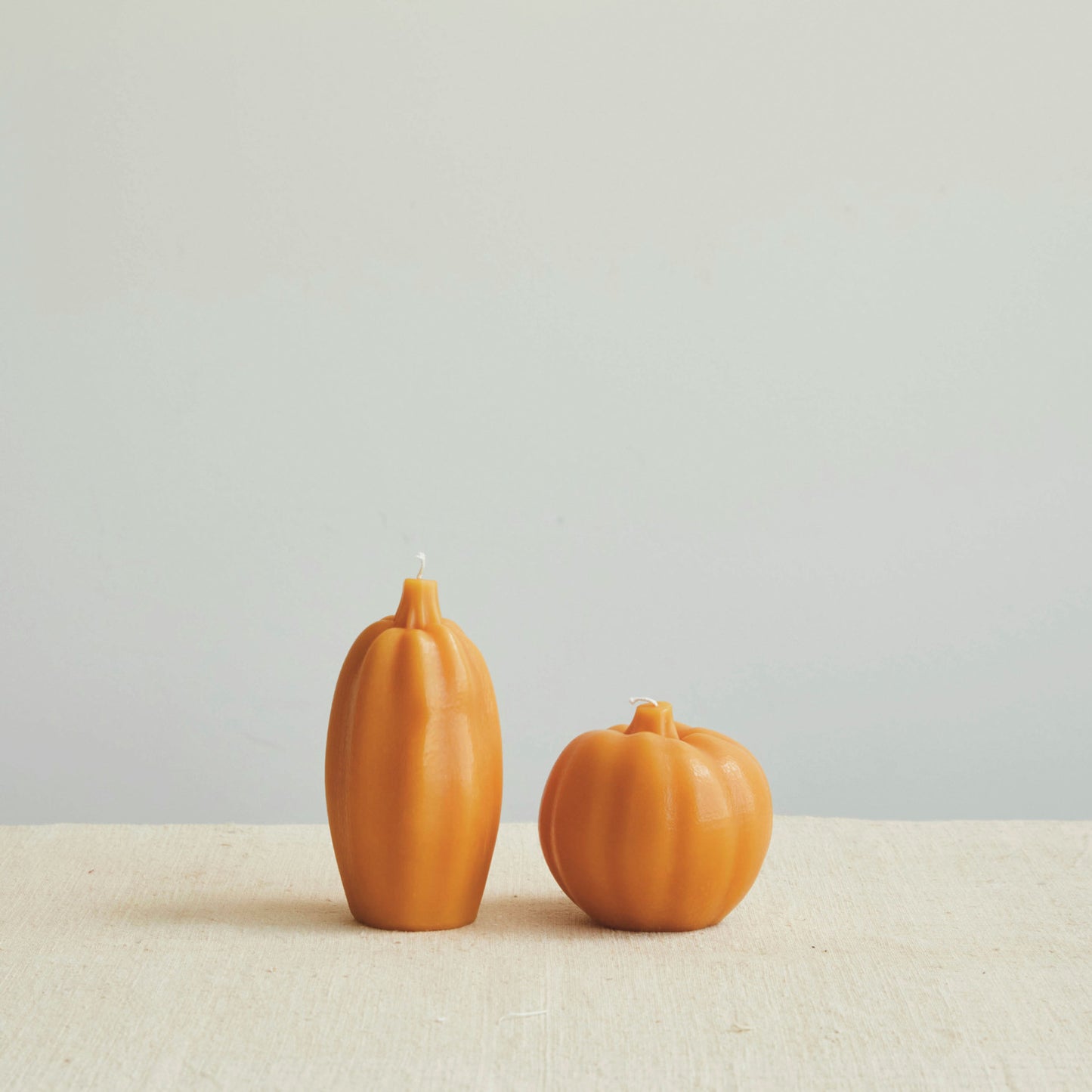 Unscented Pumpkin Shaped Candle