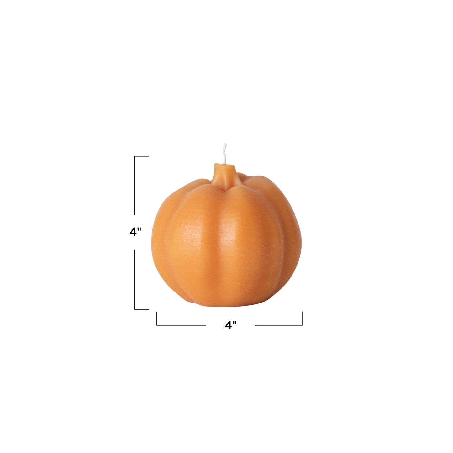 Unscented Pumpkin Shaped Candle