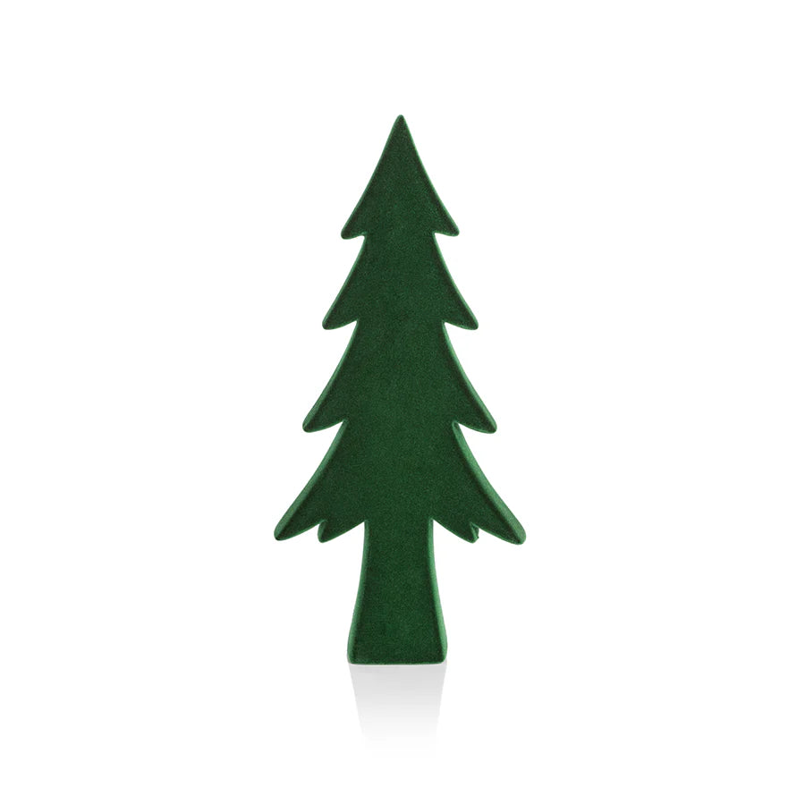 Green Flocked Tree | 11.25"