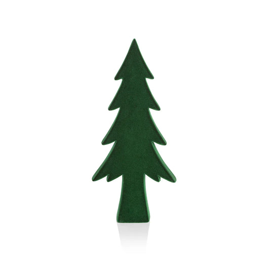 Green Flocked Tree | 11.25"