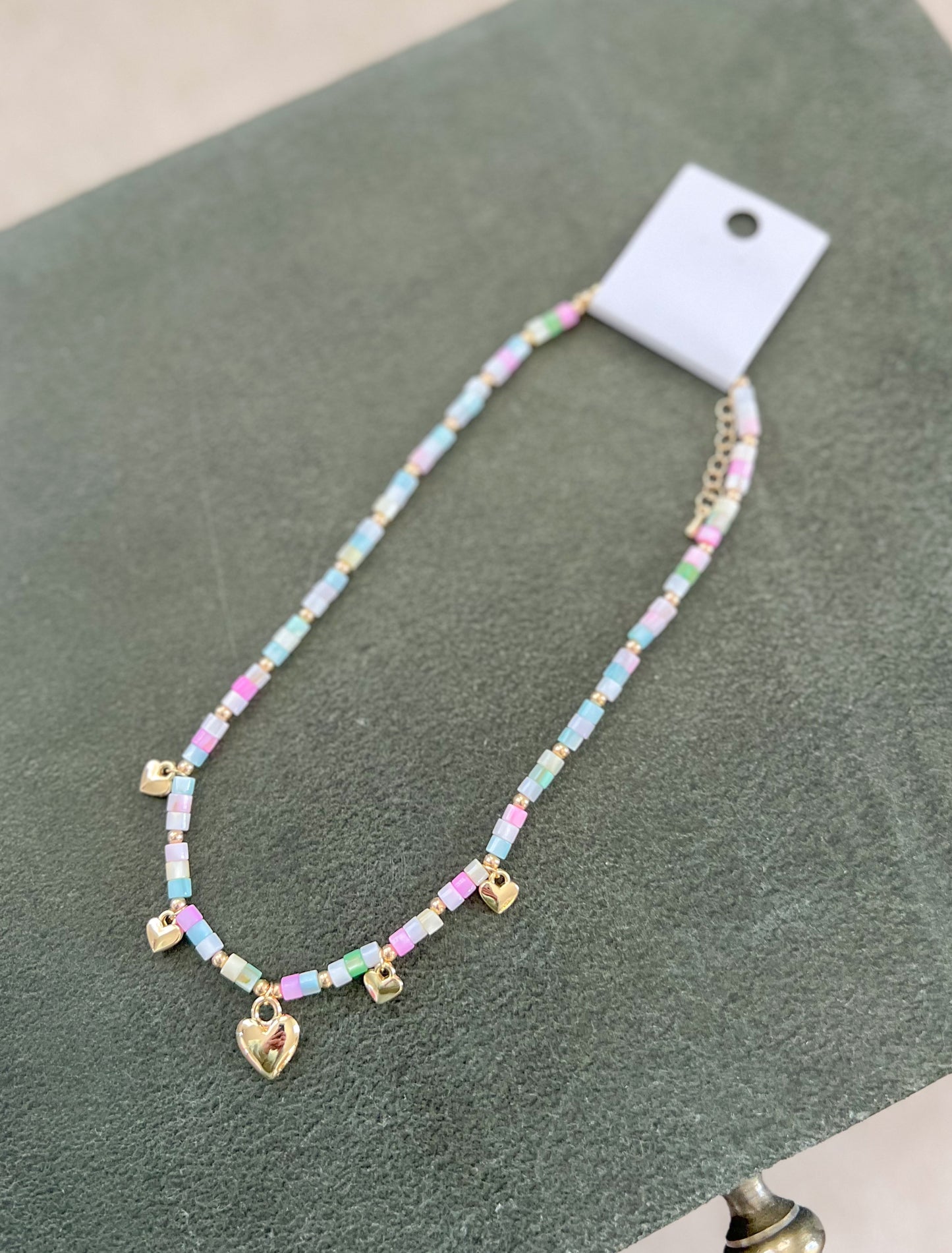 Heart Charm Necklace | Multi Color