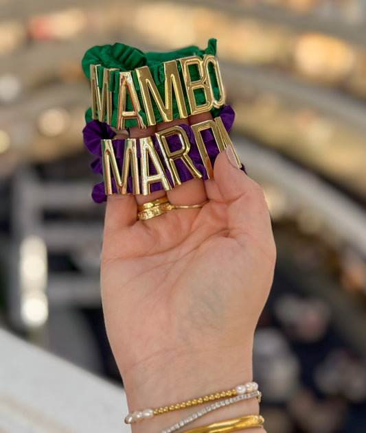 Mardi Gras Elastic Bracelet Charm Set