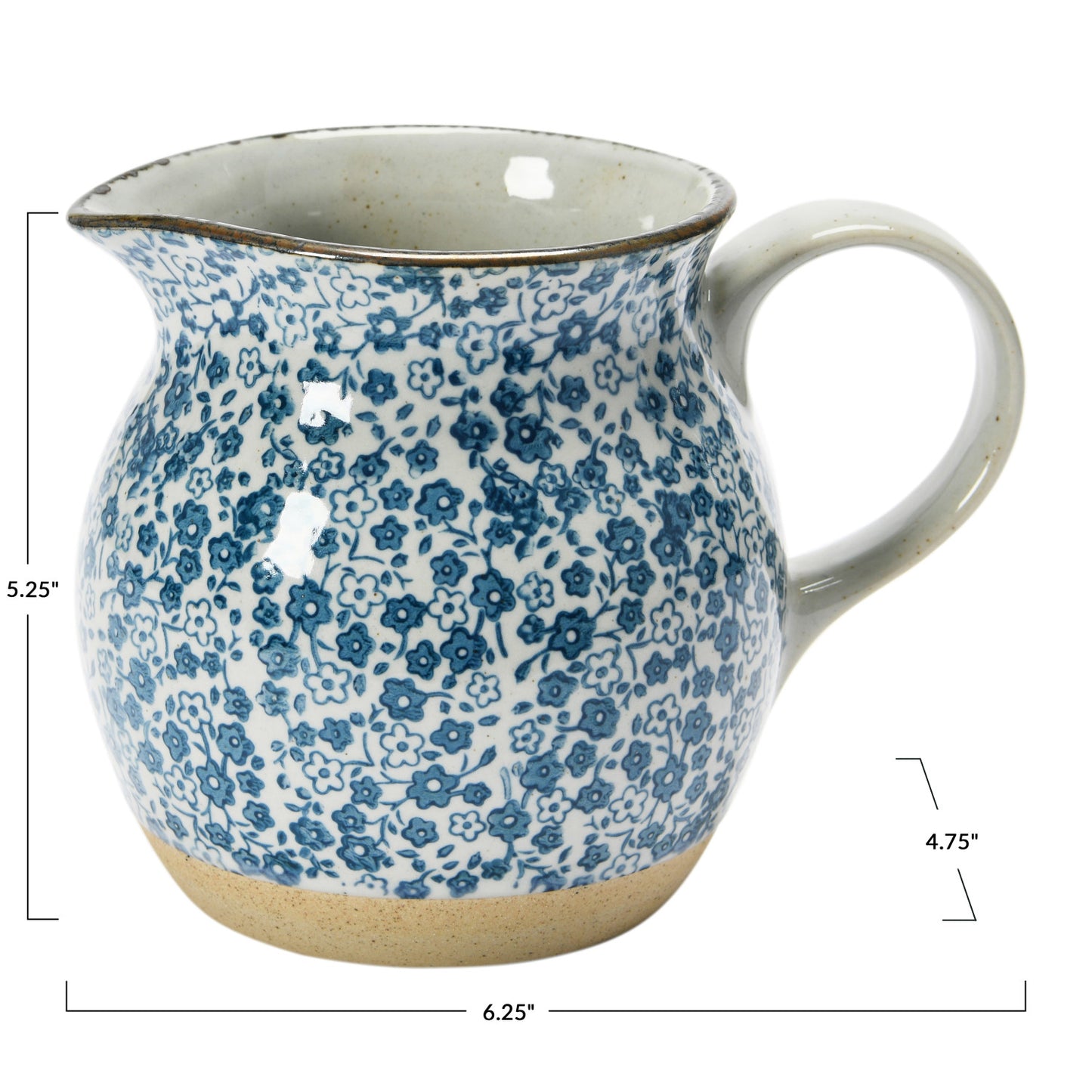 Stoneware Pitcher | Hand-Painted