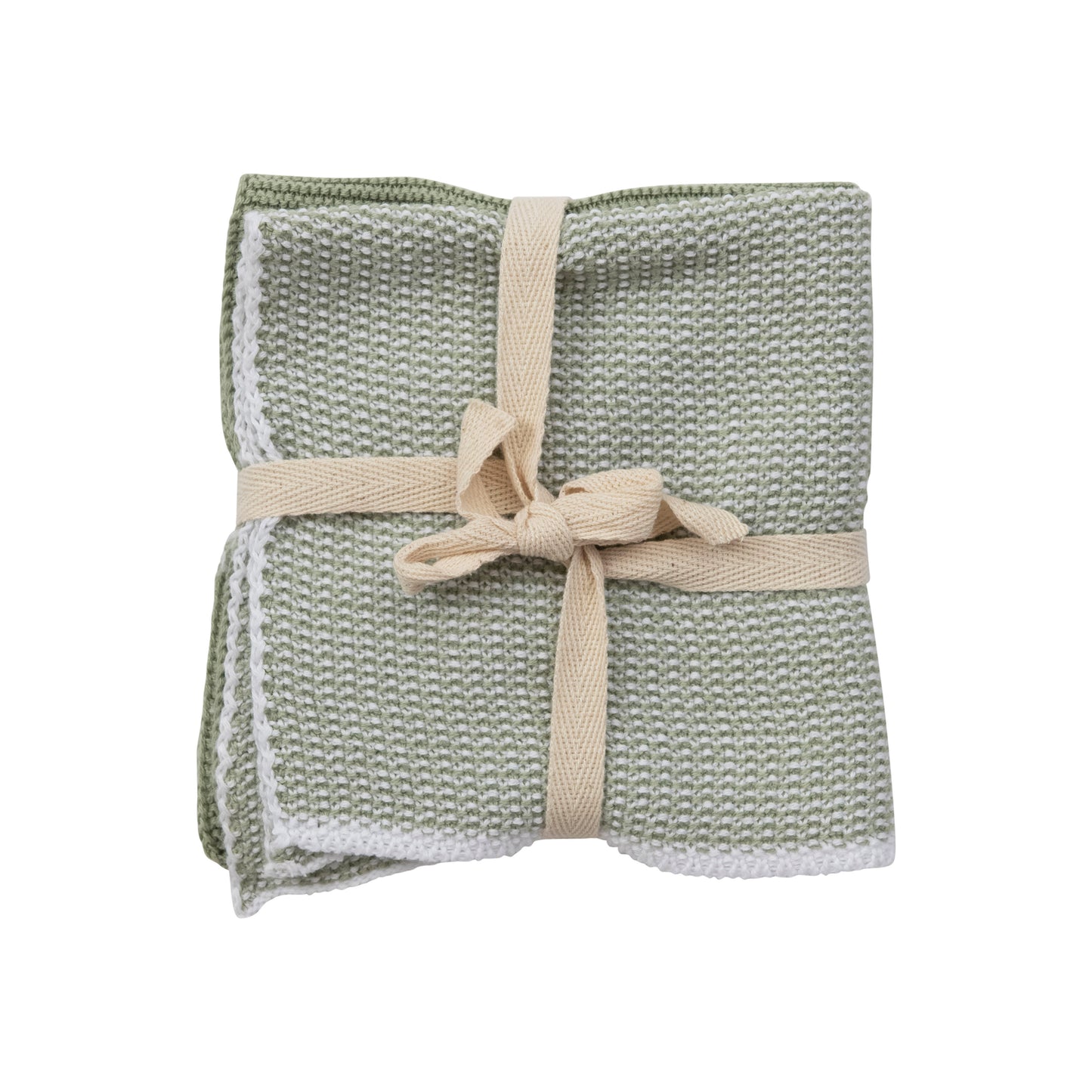 Cotton Knit Dish Cloths, set of 2