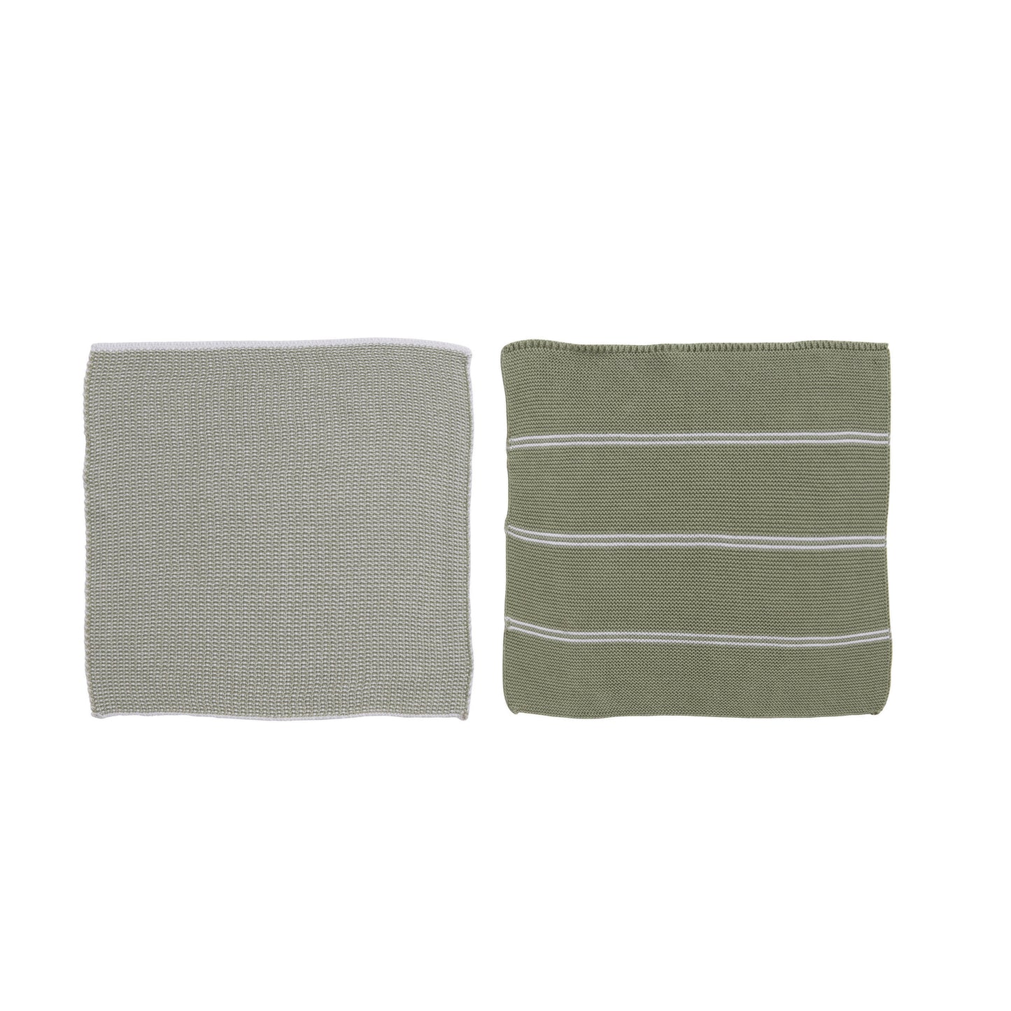 Cotton Knit Dish Cloths, set of 2