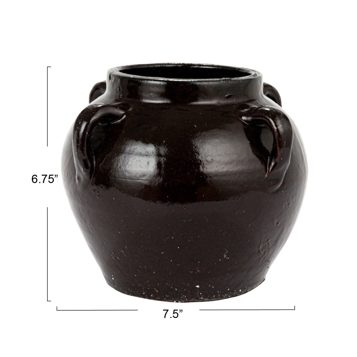 Decorative Clay Jar | Deep Brown