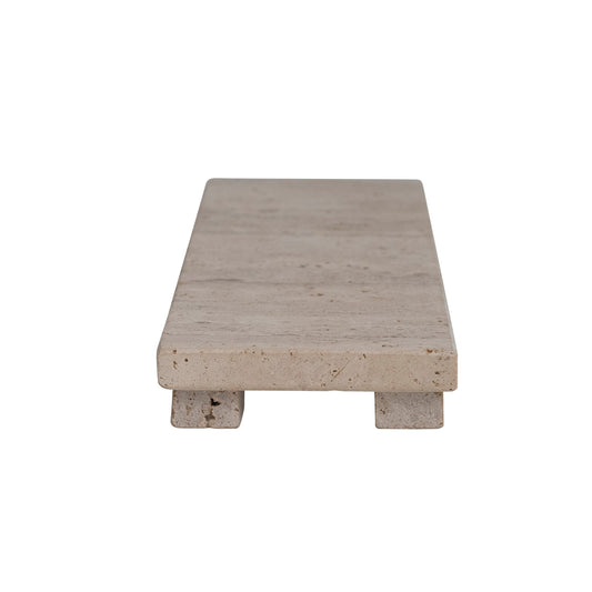 Travertine Footed Serving Board | Beige