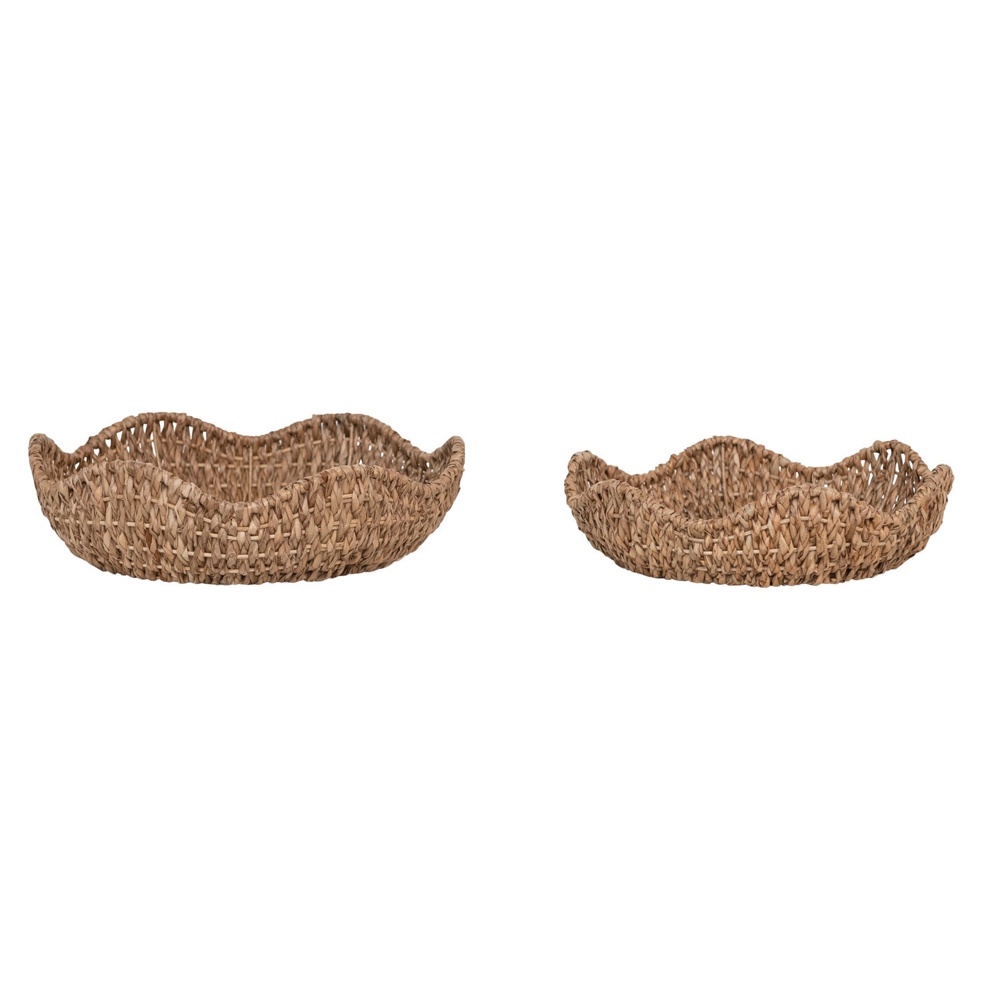 Braided Bowl Basket w/ Scalloped Edge