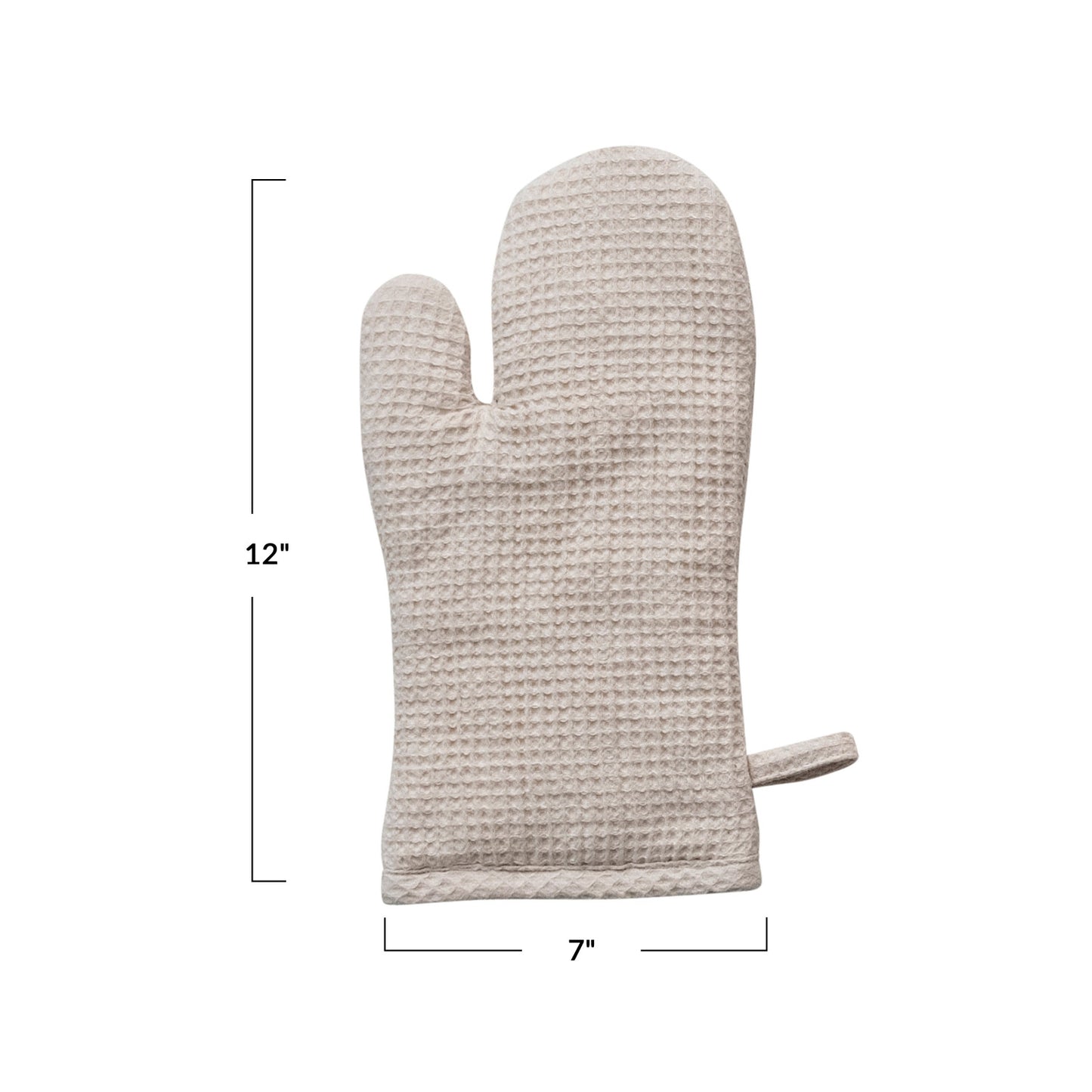 Woven Linen & Cotton Waffle Mitt