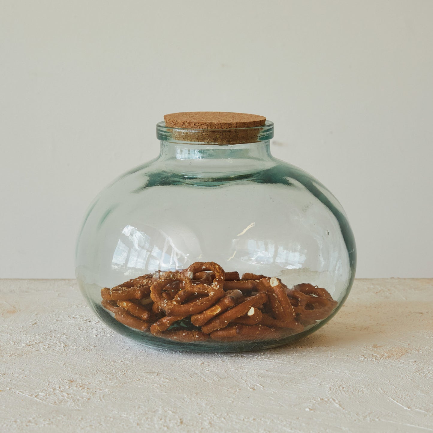 8 qt. Recycled Glass Jar w/ Cork Lid