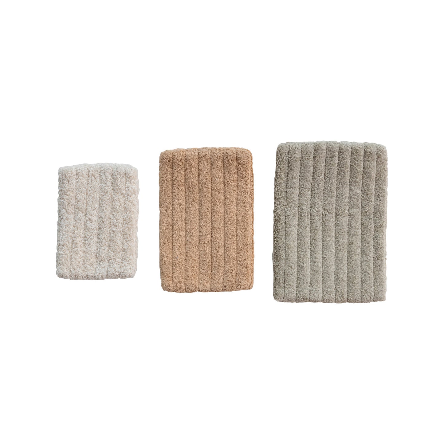 Quilted Cotton Terry Zip Pouches | Set of 3