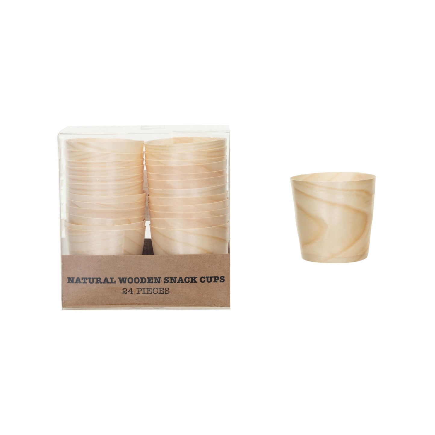 4oz Wood Snack Cups | Set of 24