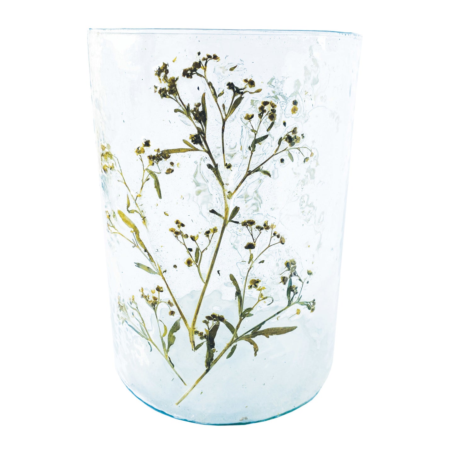 Botanical Recycled Glass Votive Holder