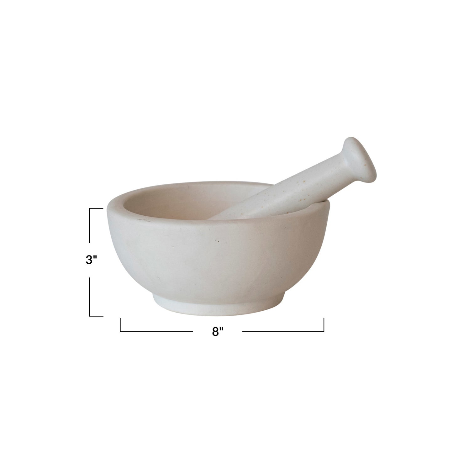 8" Round Mortar and Pestle