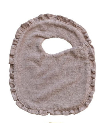 Ruffle Cotton Double Cloth Baby Bib