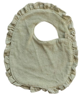 Ruffle Cotton Double Cloth Baby Bib