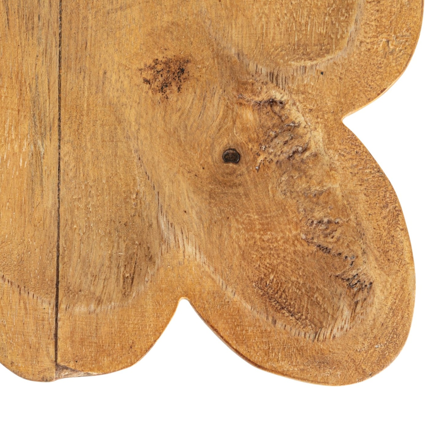 Mango Wood Tray w/ Scalloped Edge | Natural
