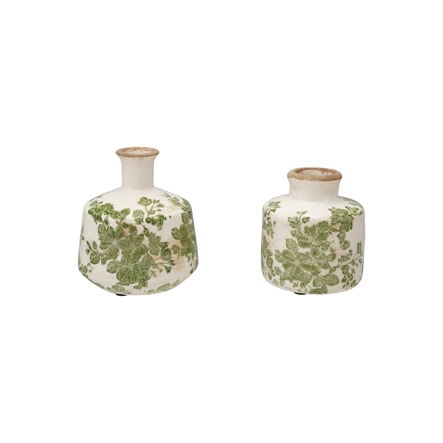 Green & Ivory Botanical Vase