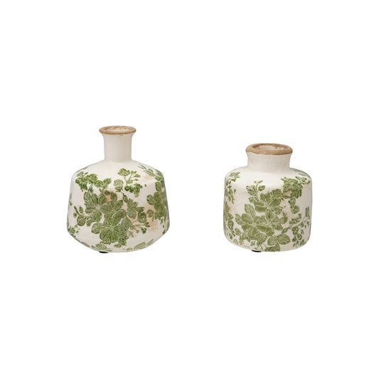 Green & Ivory Botanical Vase