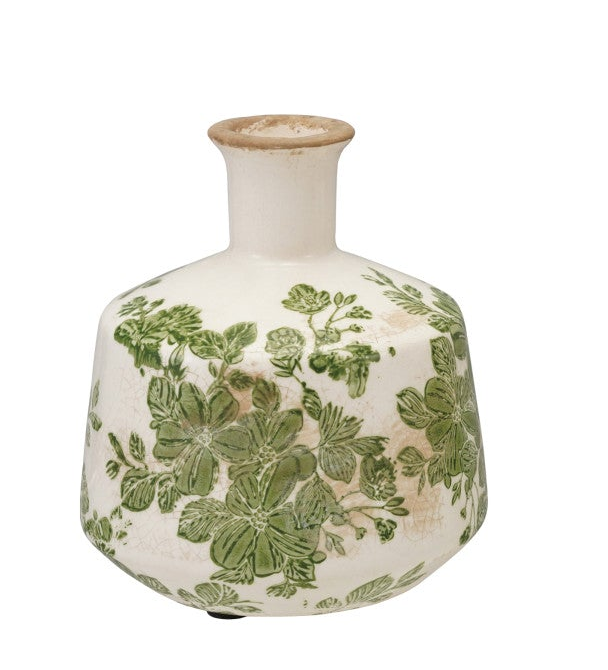 Green & Ivory Botanical Vase