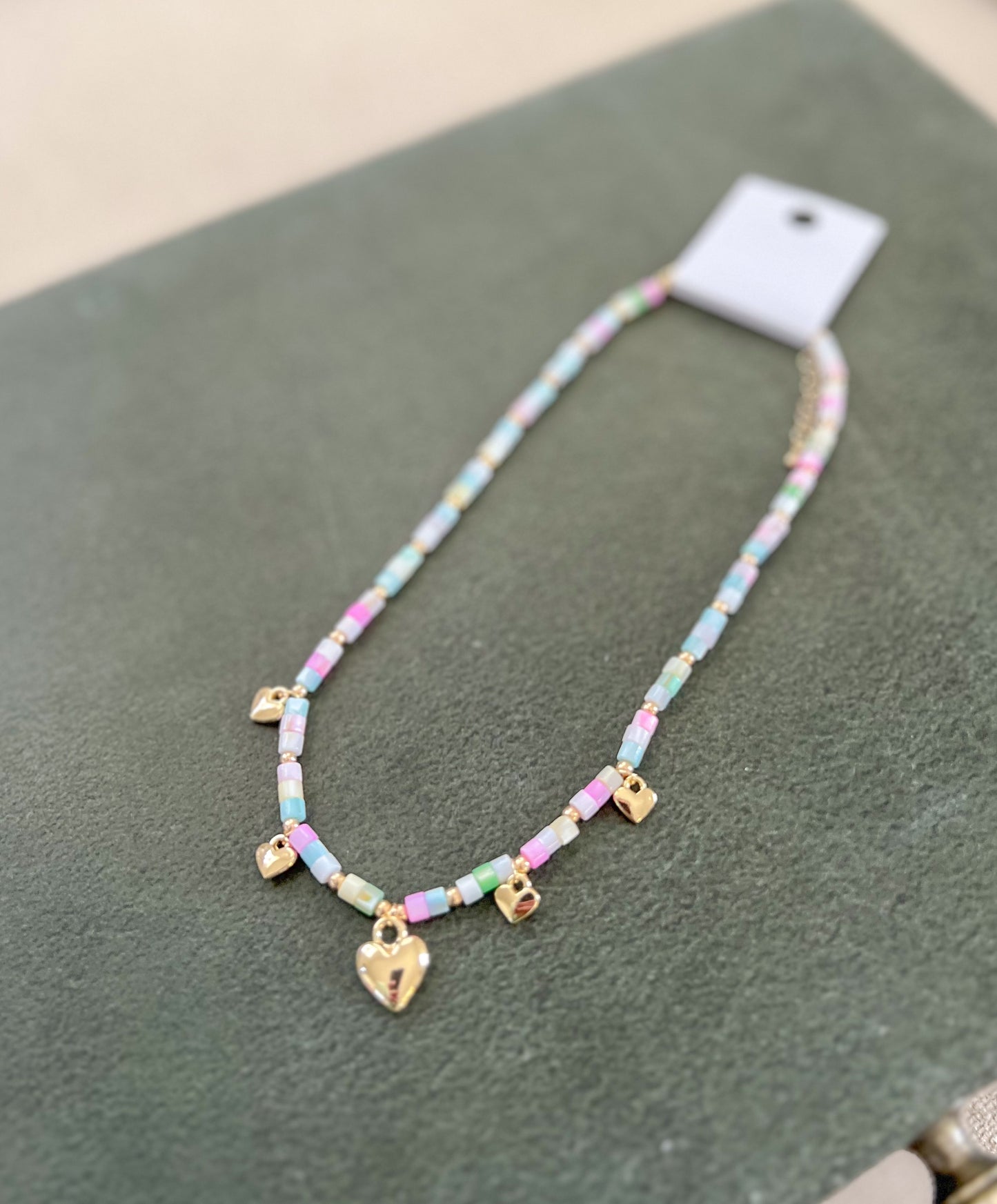 Heart Charm Necklace | Multi Color