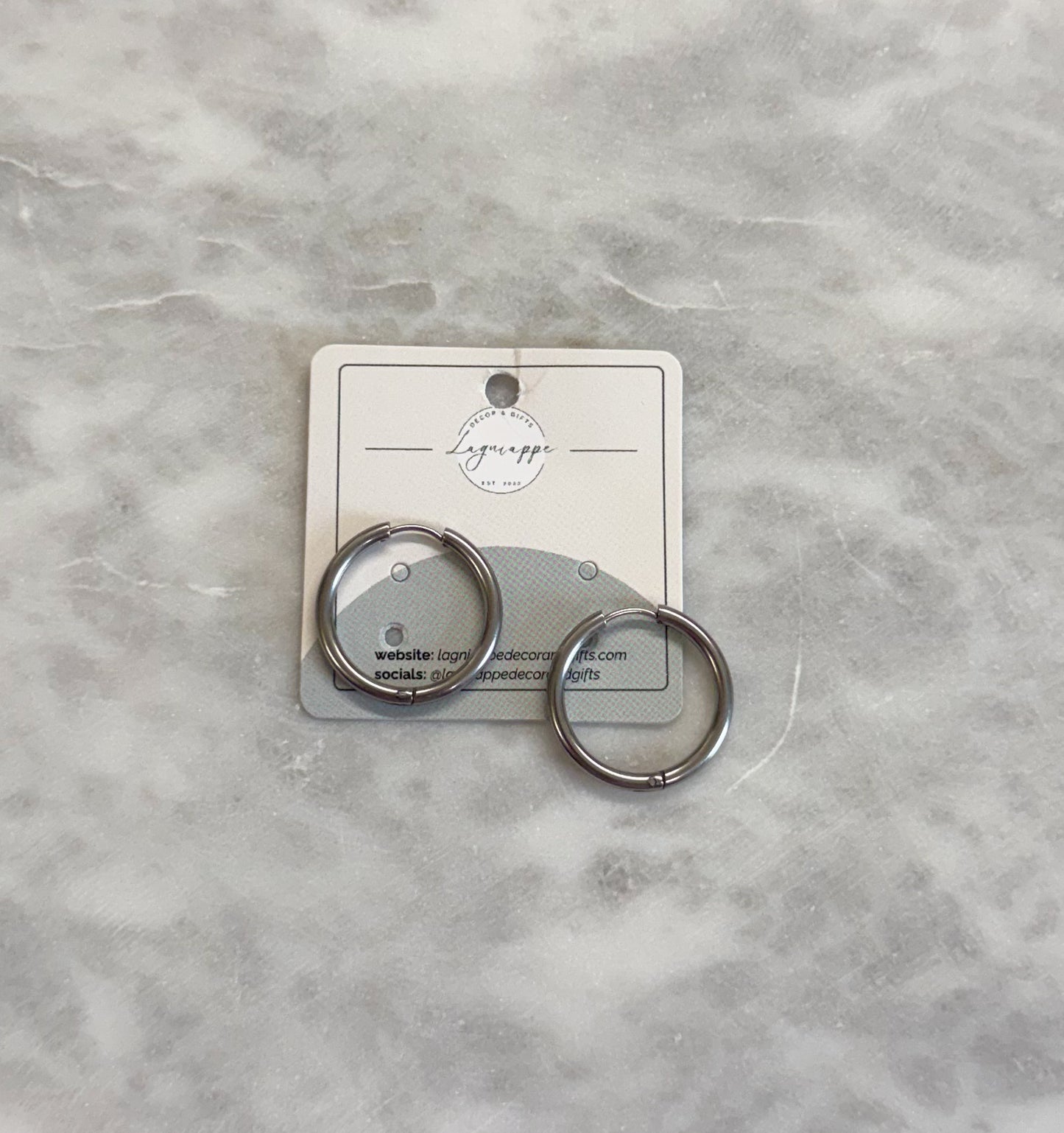 Stainless Steel Hoops | Silver