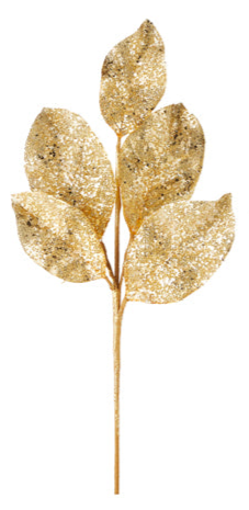 Beaded Metallic Leaf Spray