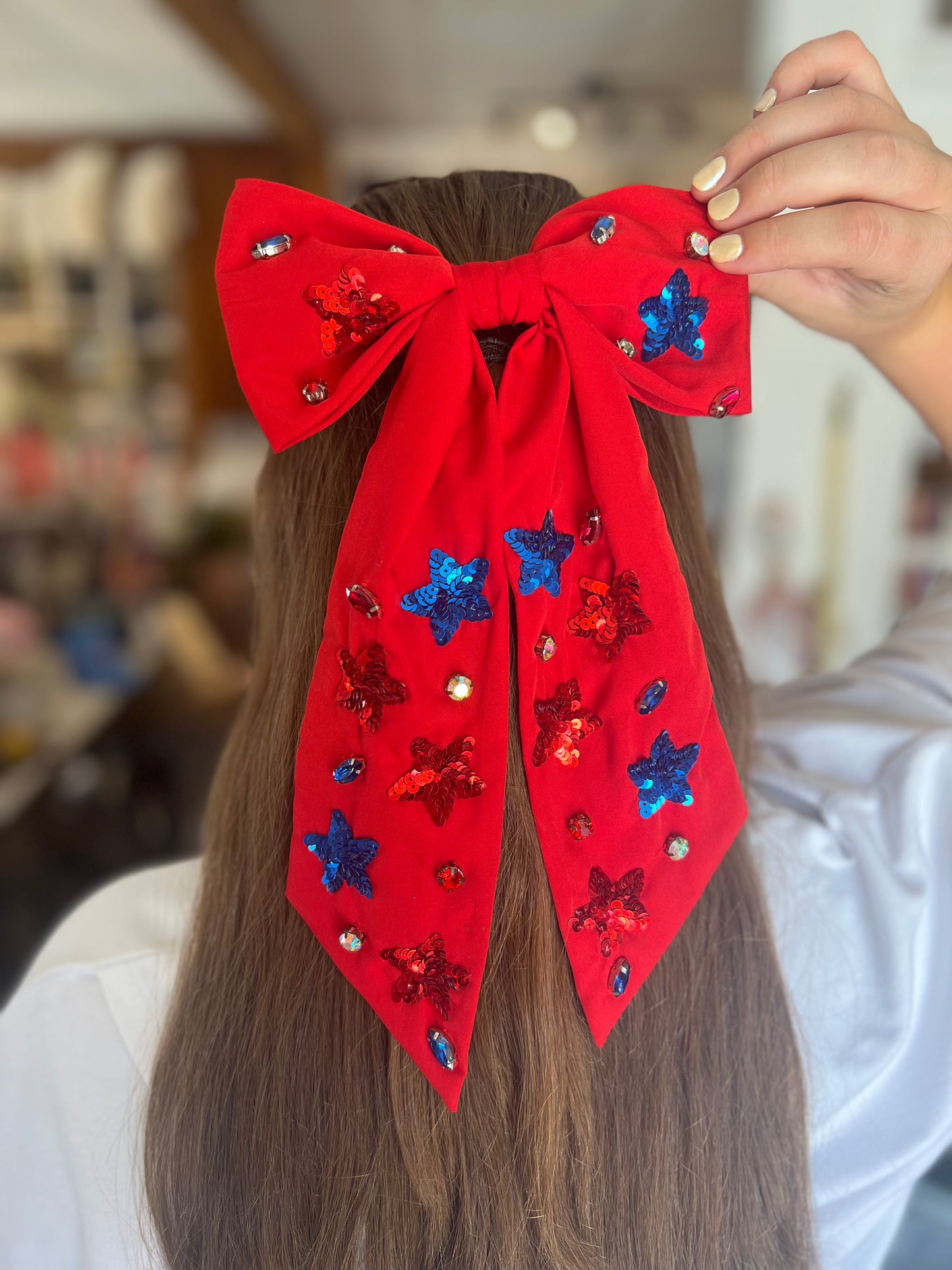 Shine Bright Bow | Red