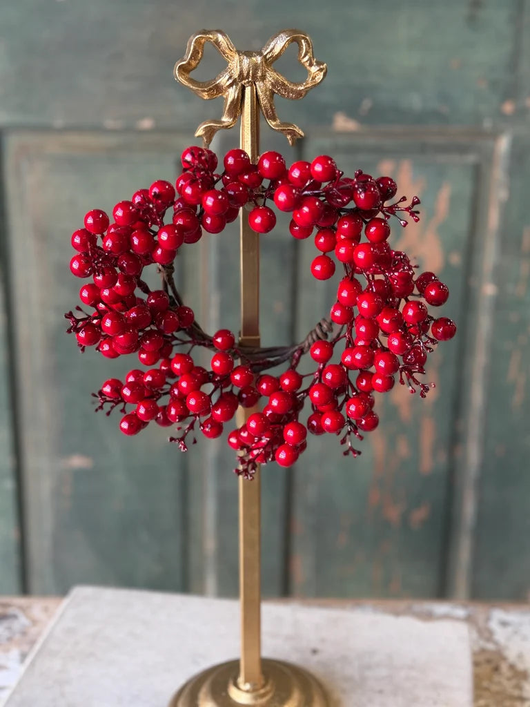 Golden Bow Wreath Holder | 17" Adjustable