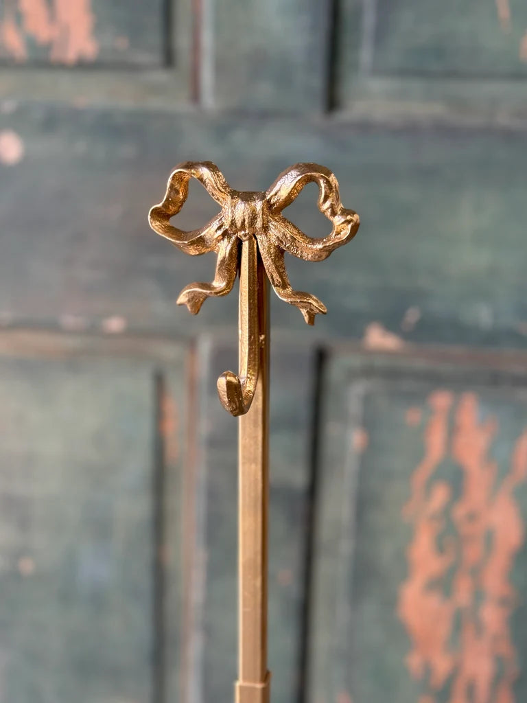Golden Bow Wreath Holder | 17" Adjustable