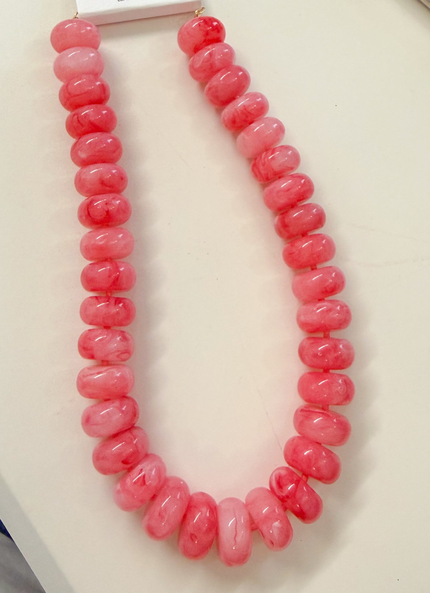 Jumbo Beaded Necklace | coral