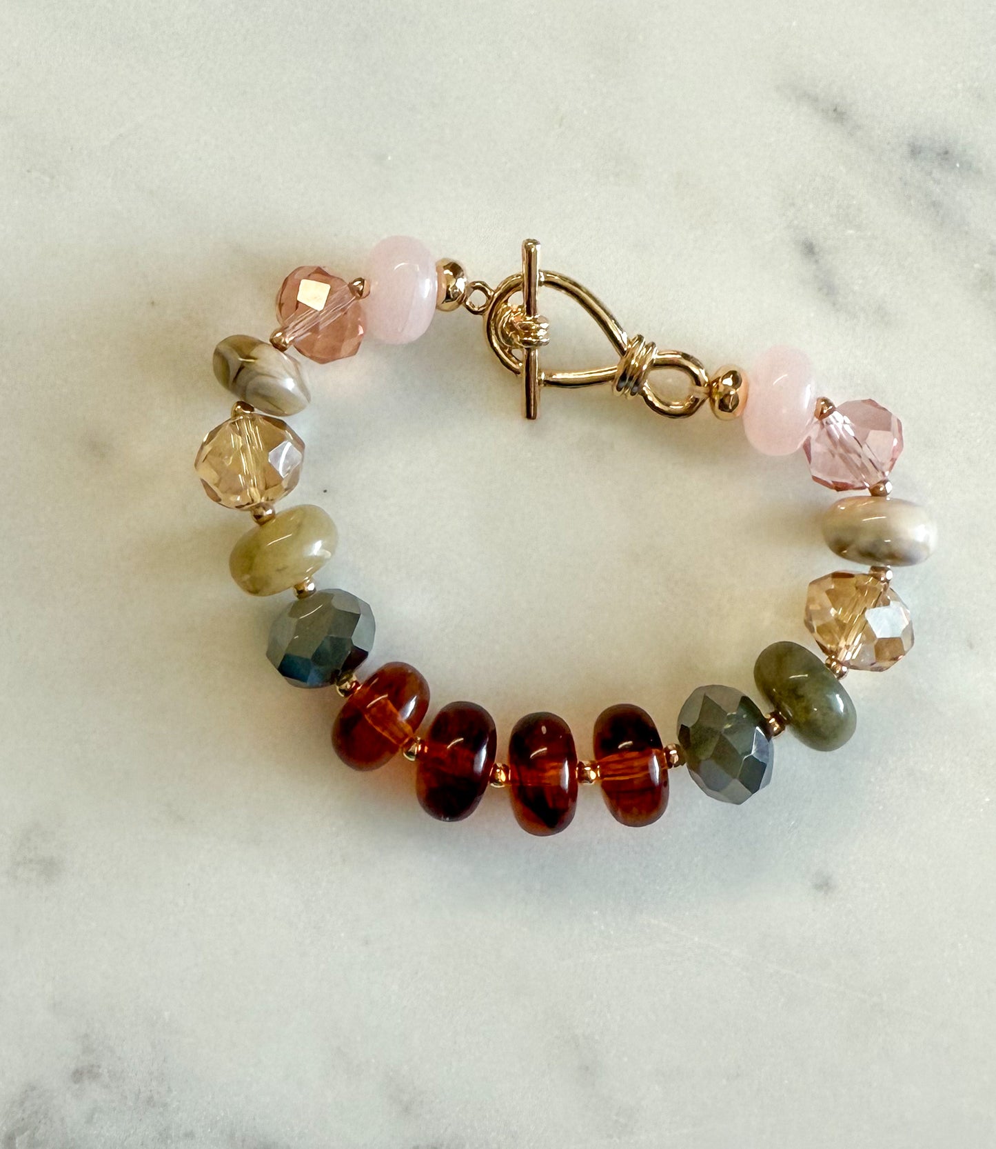 Glass Mix Shaped Beaded Bracelet