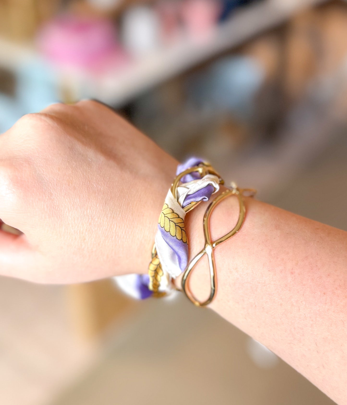 Ribbon Cuff Bracelet | Gold