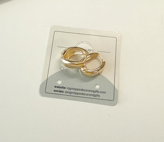 Bold Oval Metal Hoops | 20mm