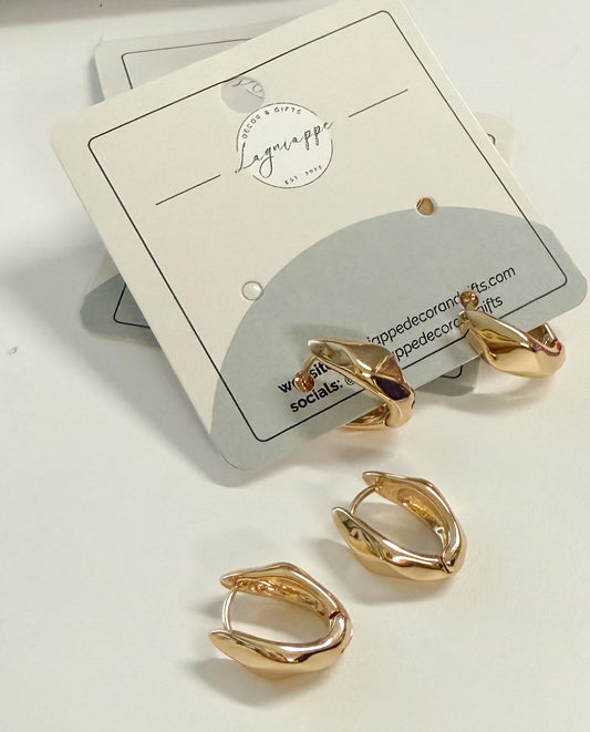 Oval Huggie Hoops