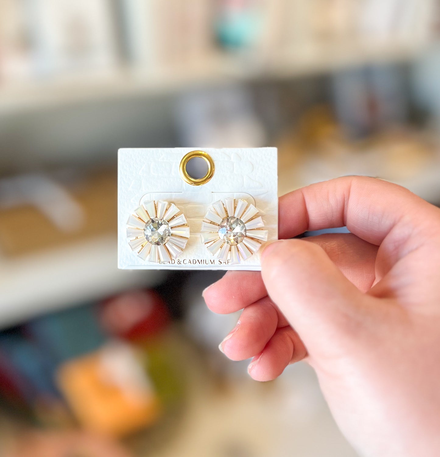 Bead Flower Earrings