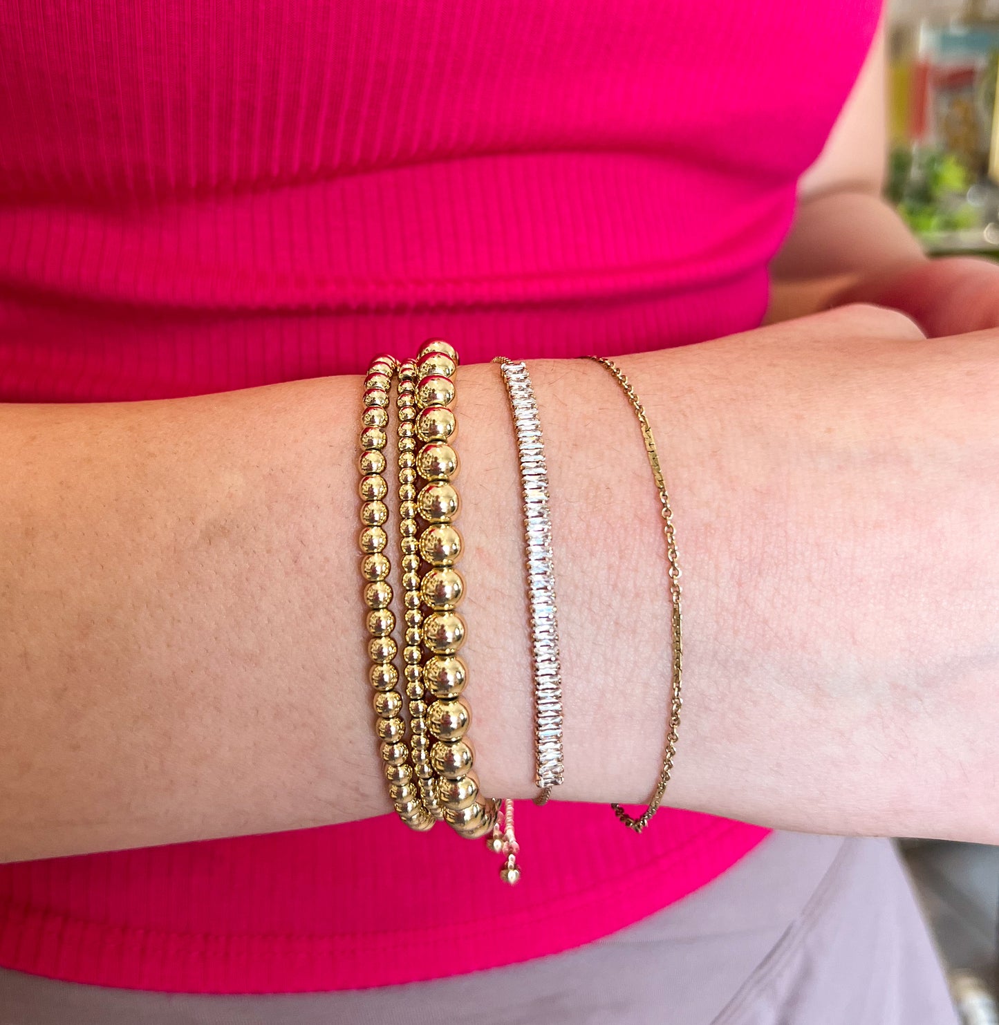 Metal Ball Bracelet | Gold