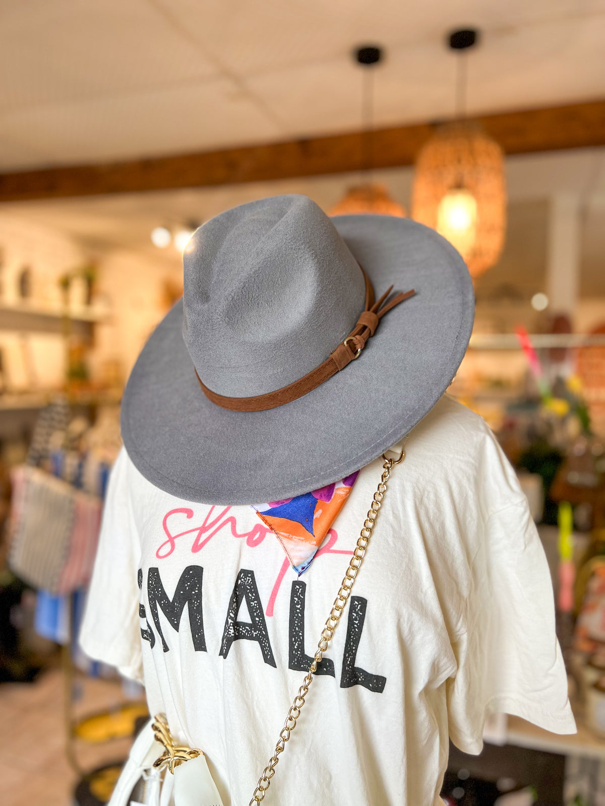 Dusty Blue Hat with Tassle