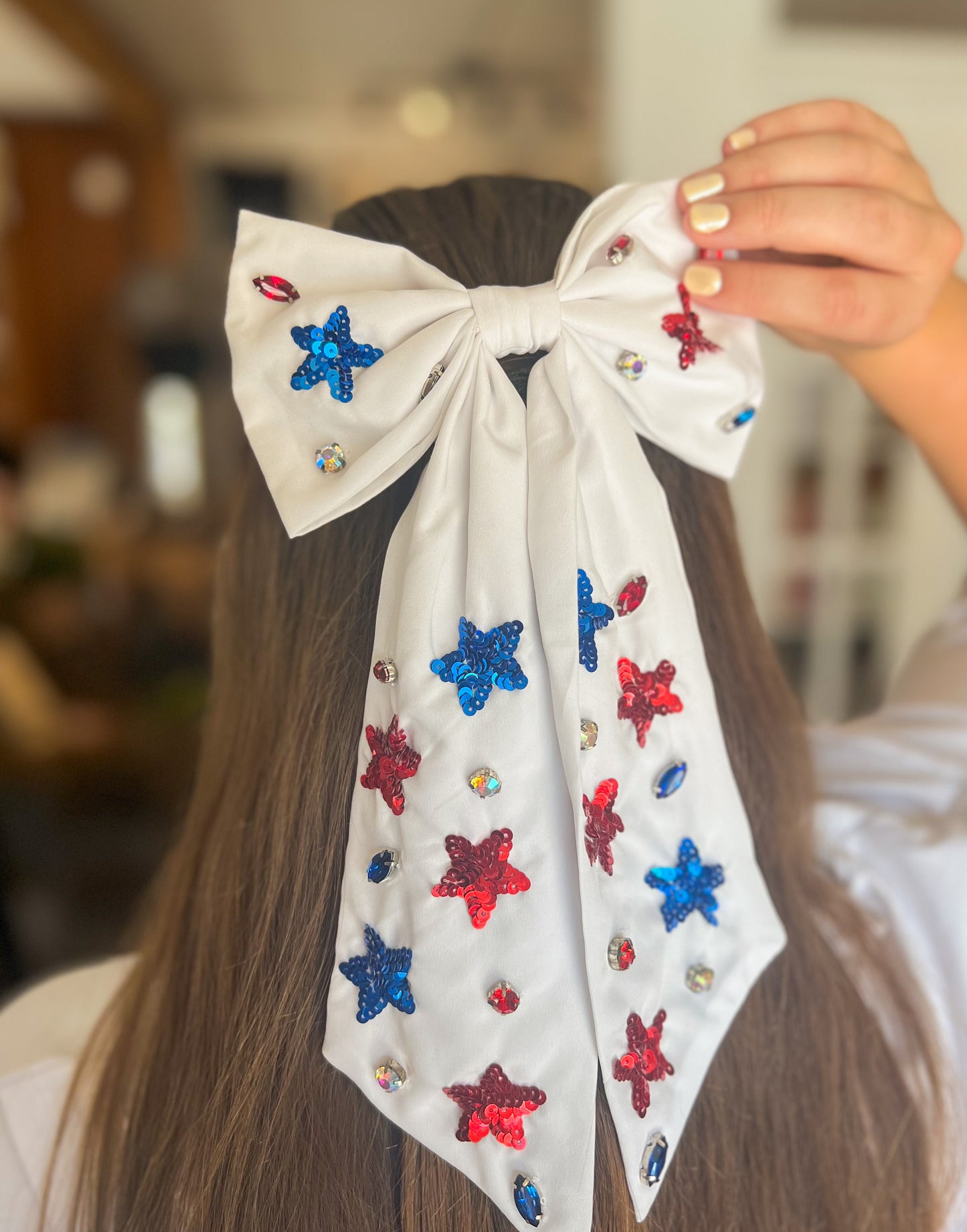 Shine Bright Bow | White