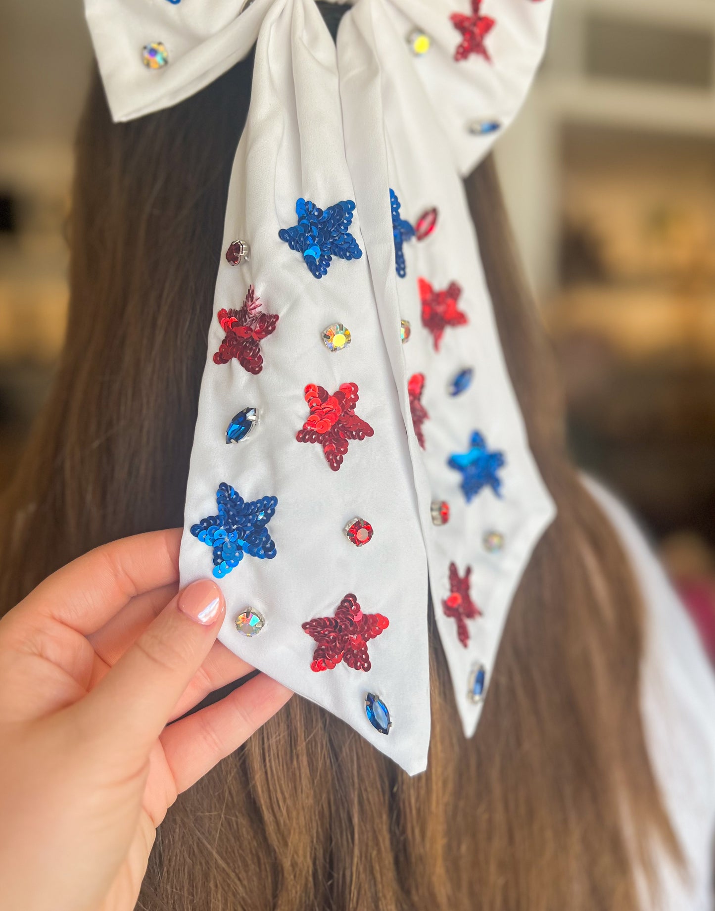 Shine Bright Bow | White