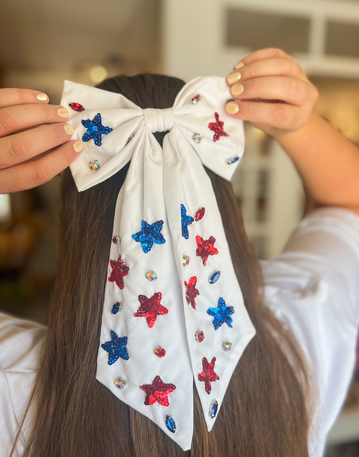 Shine Bright Bow | White