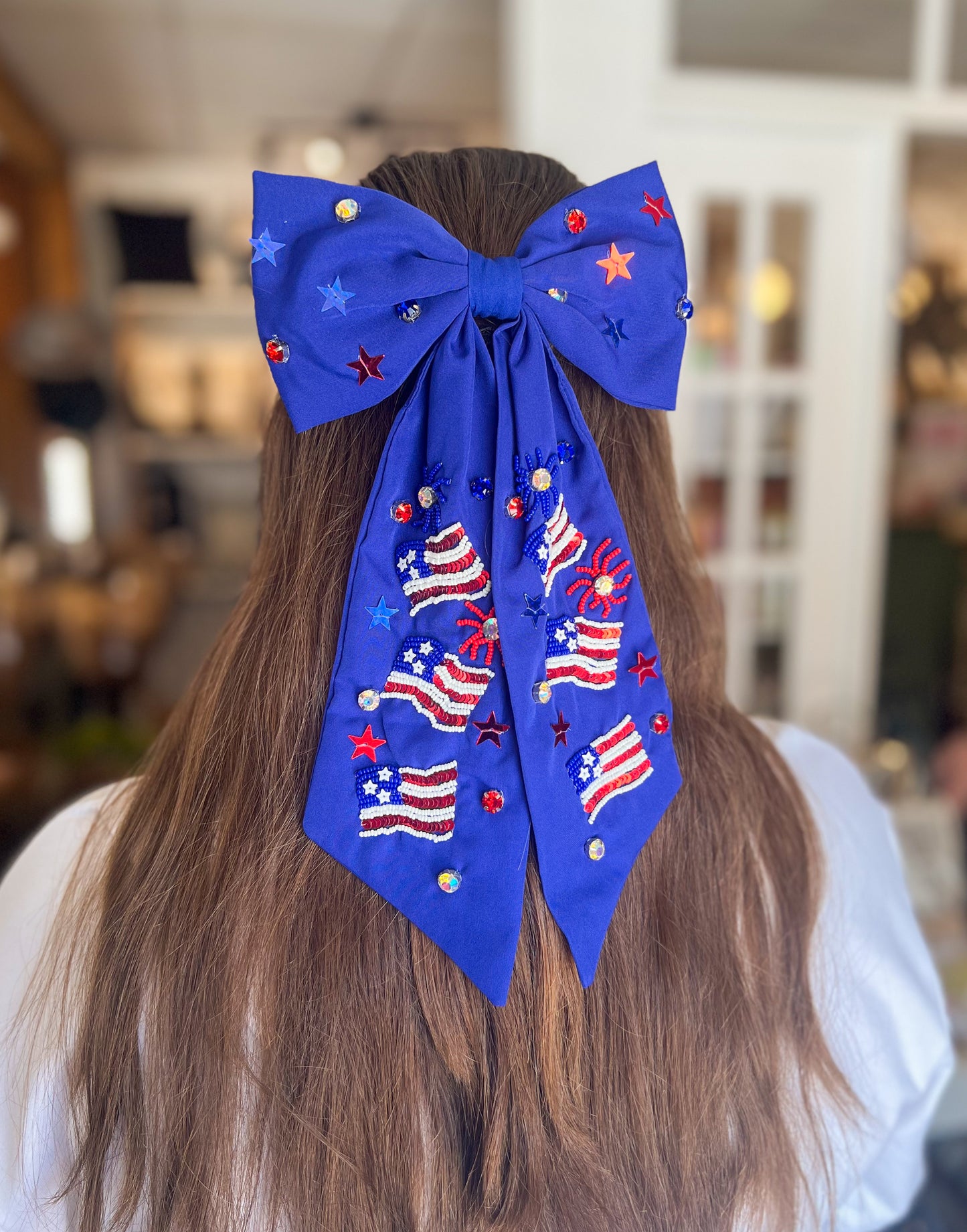 Independence Flag Bow | Blue