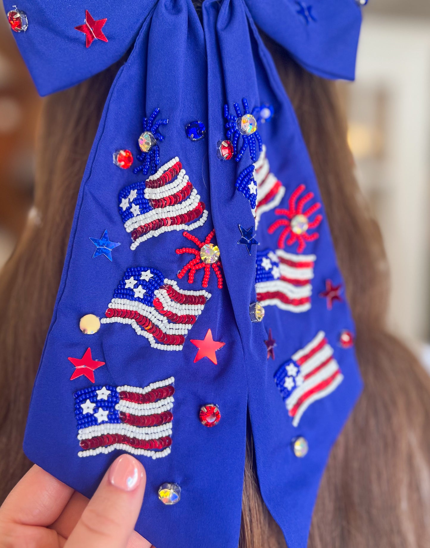 Independence Flag Bow | Blue