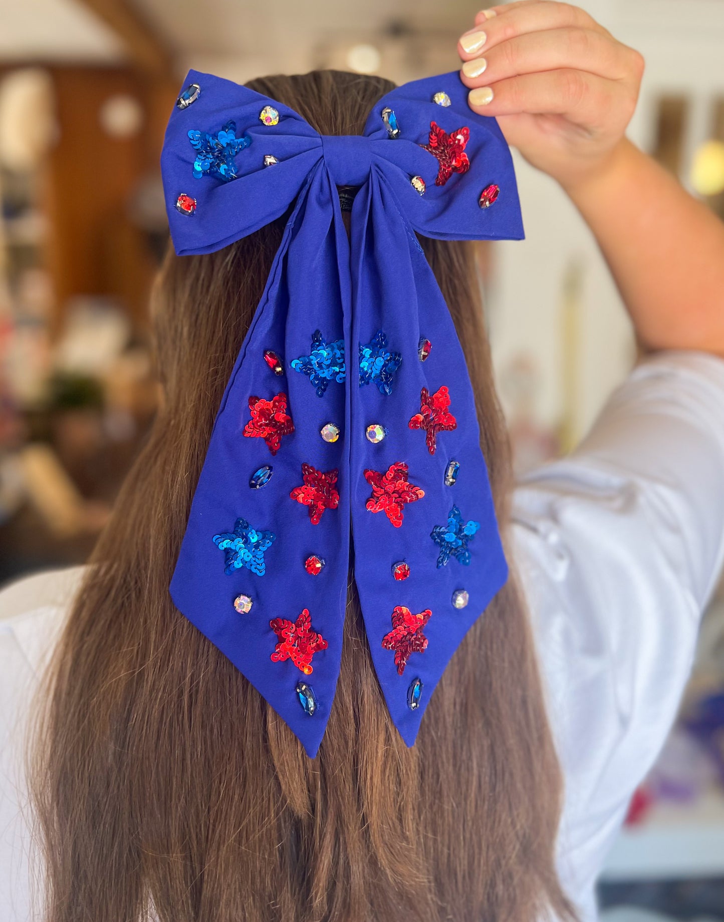 Shine Bright Bow | Blue