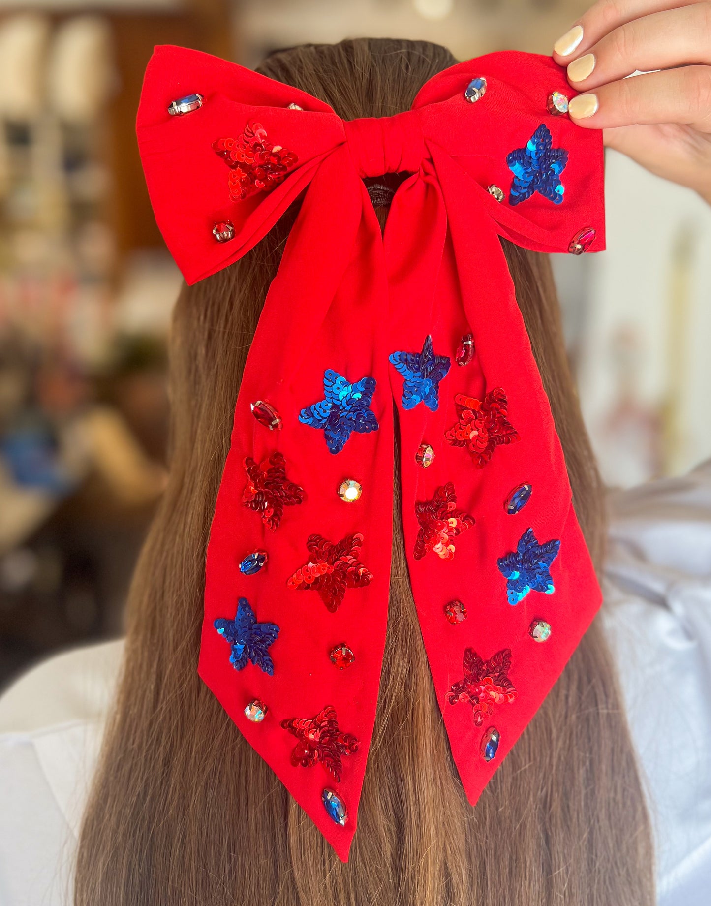 Shine Bright Bow | Red