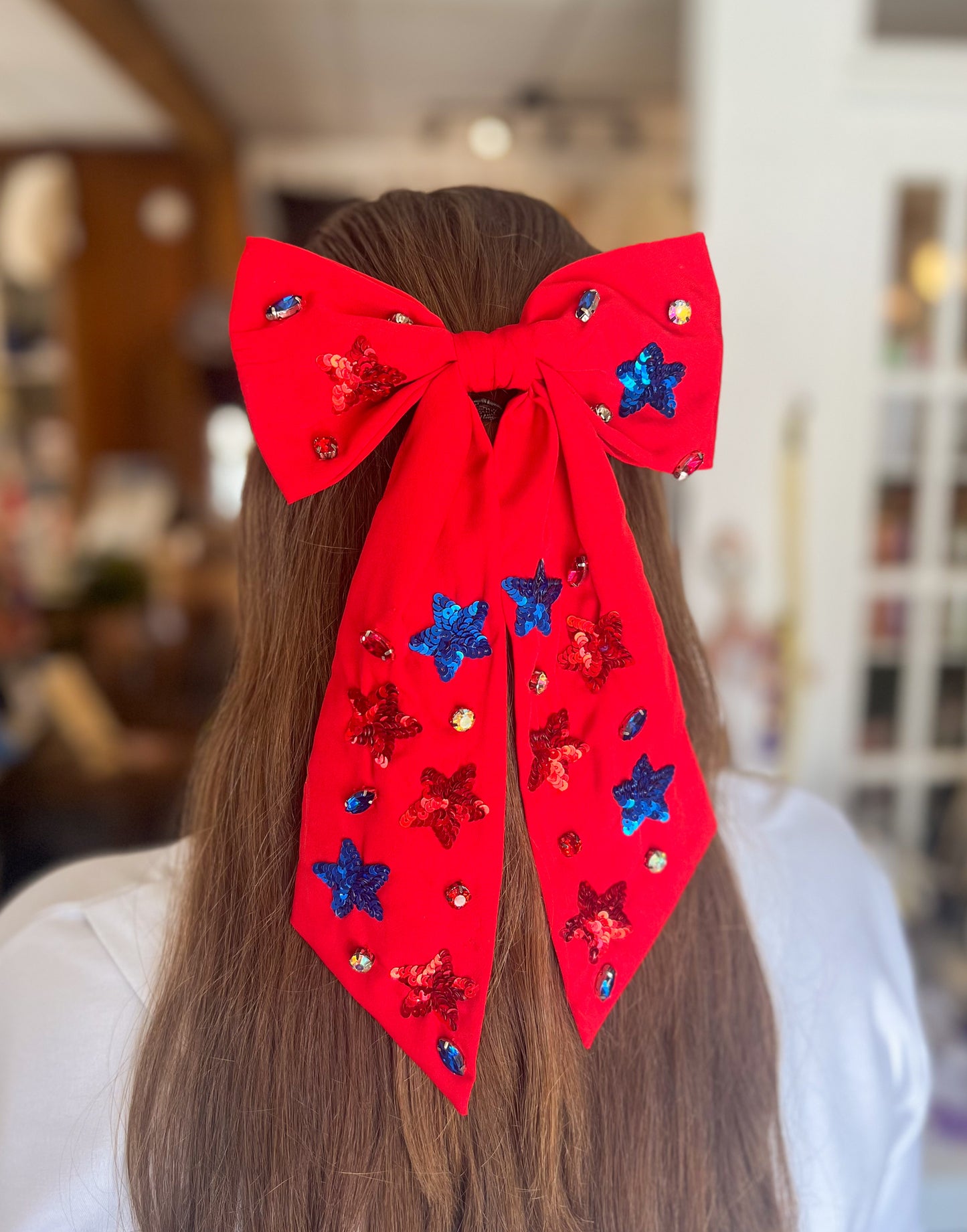 Shine Bright Bow | Red