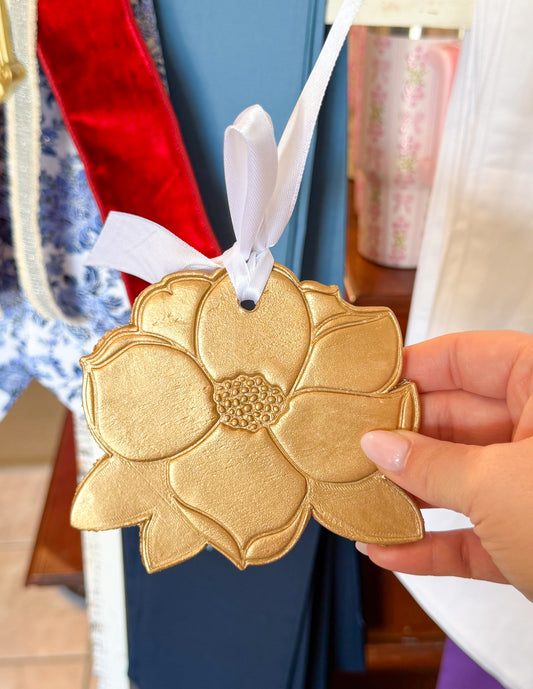Gilded Magnolia Ornament