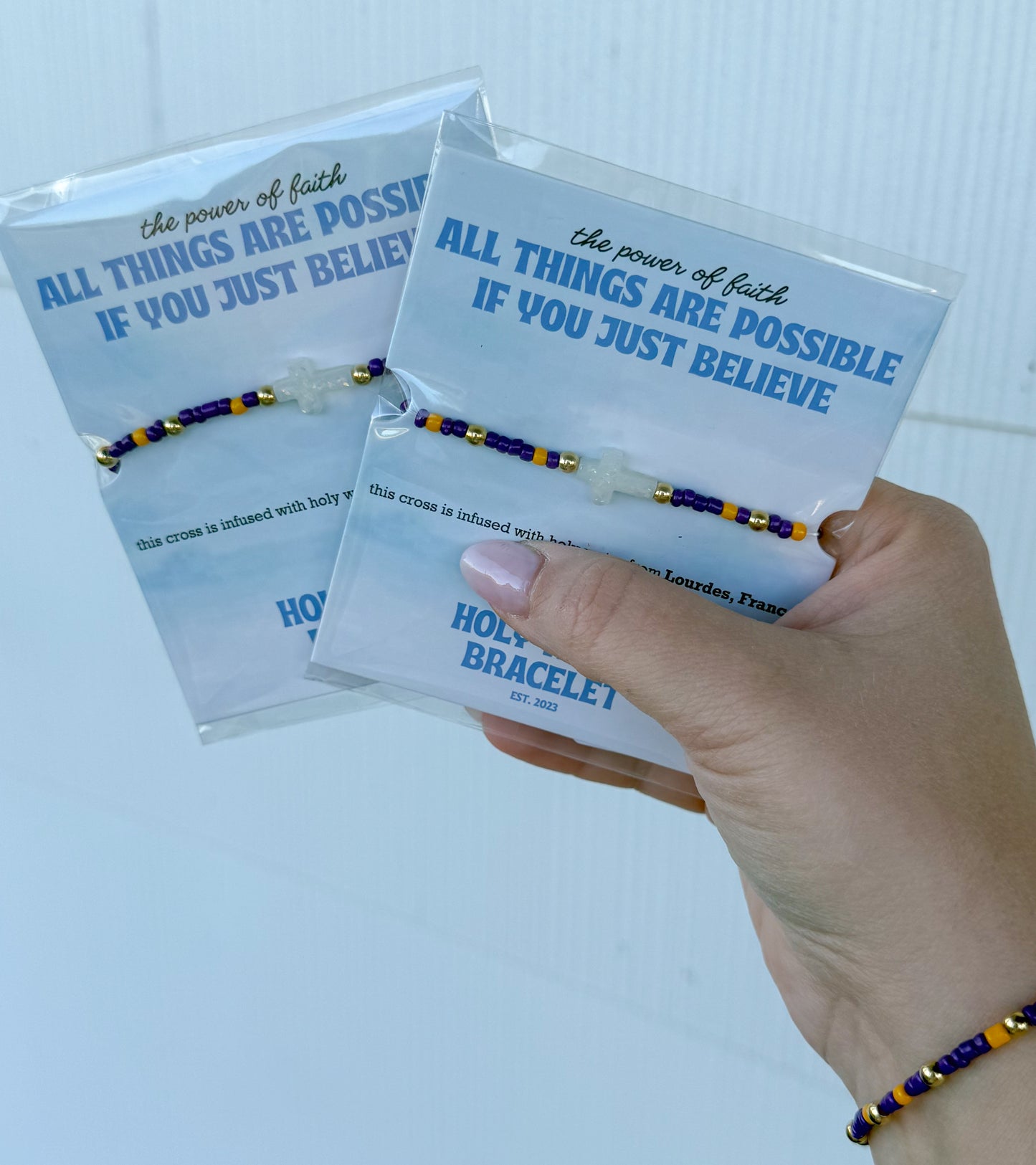 Holy Water Bracelet | Gameday Purple/Yellow